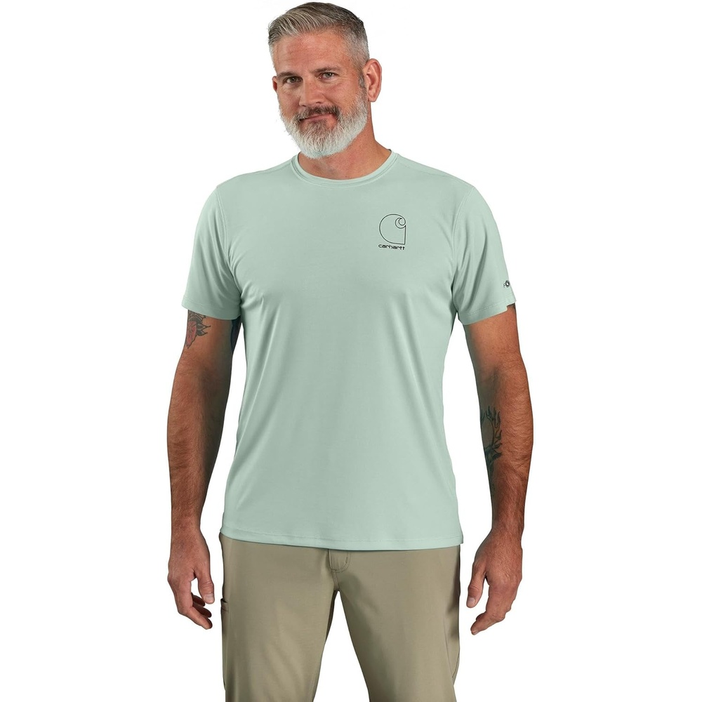 image:imageCarhartt Mens Force Sun Defender Lightweight ShortSleeve Logo Graphic TShirtBig Sky