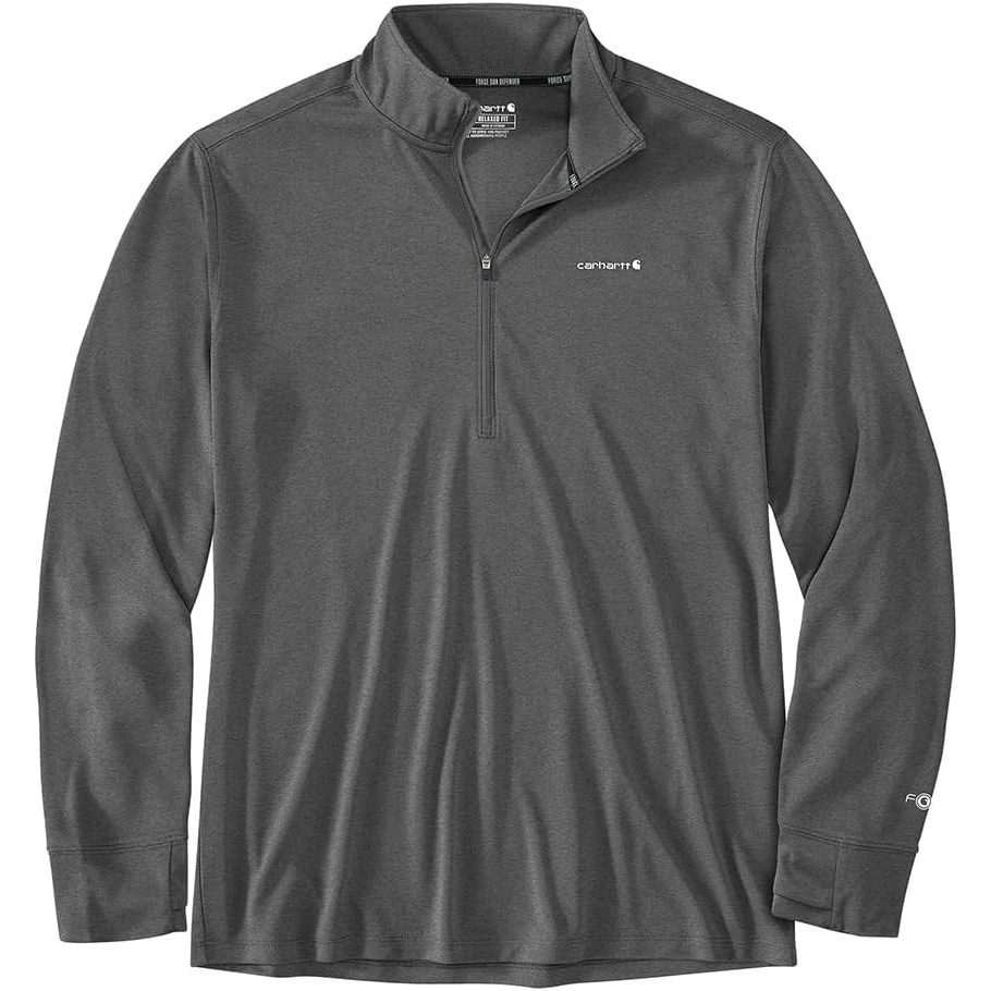 image:imageCarhartt Mens Force Sun Defender Relaxed 12zipSteel Heather