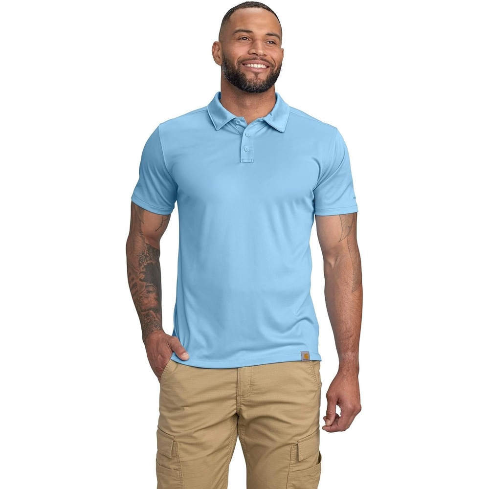image:imageCarhartt Mens Force Sun Defender Relaxed PoloFresh Water