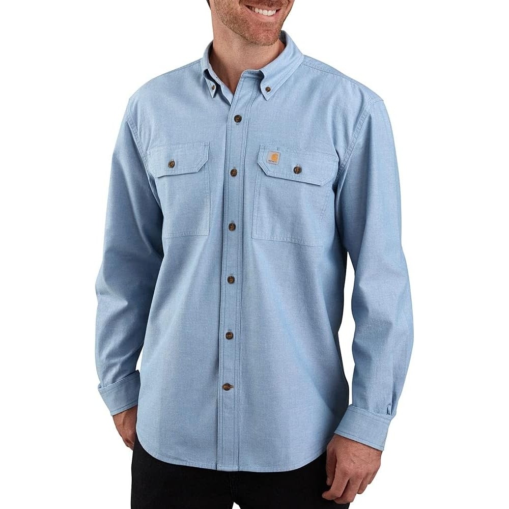 image:imageCarhartt Mens Fort Loose LS ShirtBlue Chambray