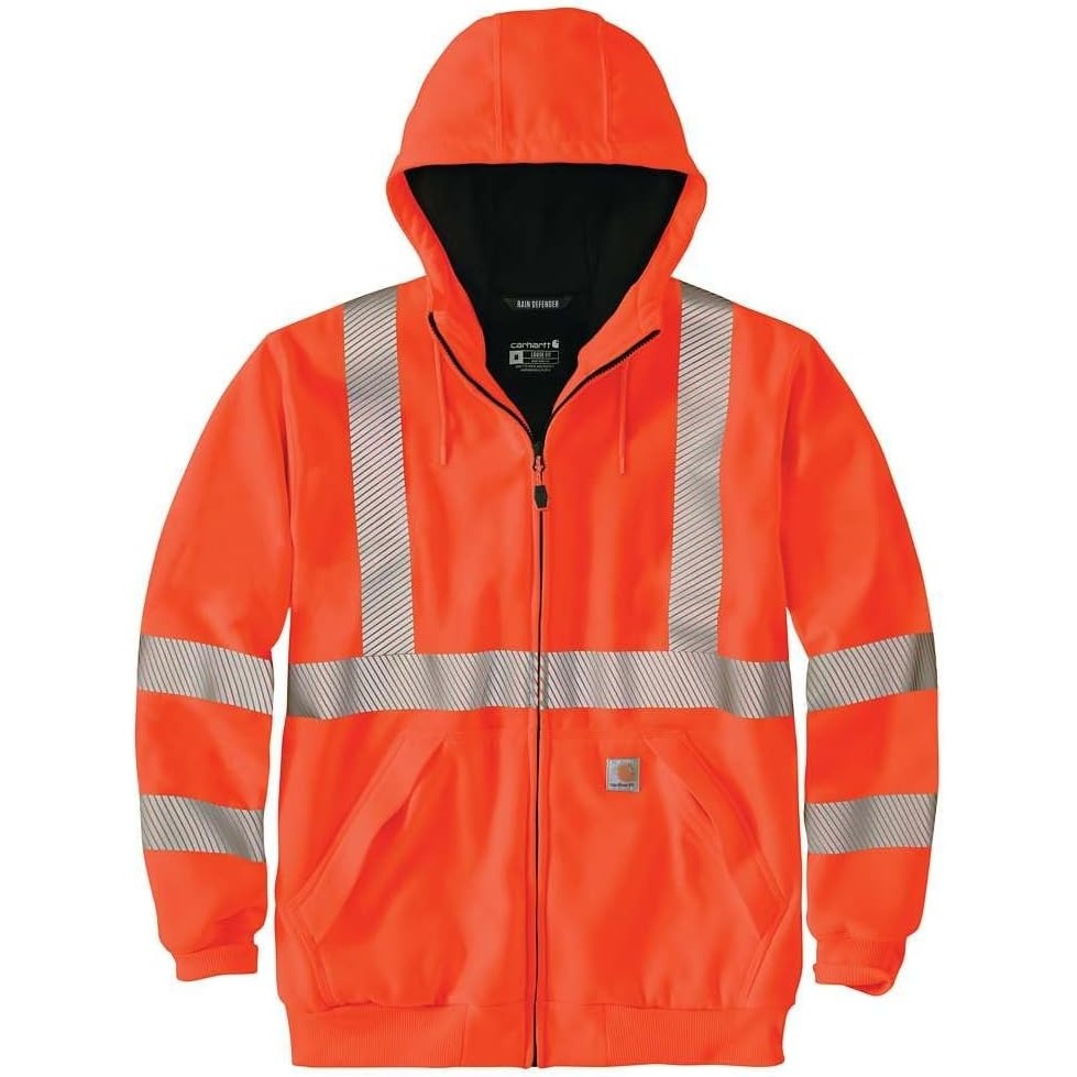 image:imageCarhartt Mens HV Thermal Lined Full Zip Class 3 SweatshirtBrite Orange