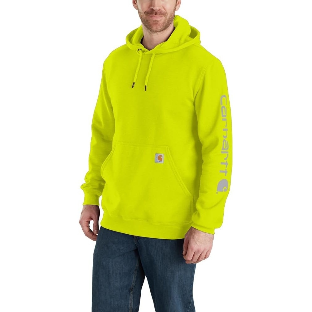 image:imageCarhartt Mens Iconic K288 Logo SweatshirtBrite Lime