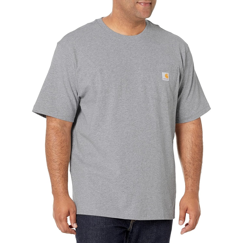 image:imageCarhartt Mens Iconic K87 Pocket TShirtHeather Grey