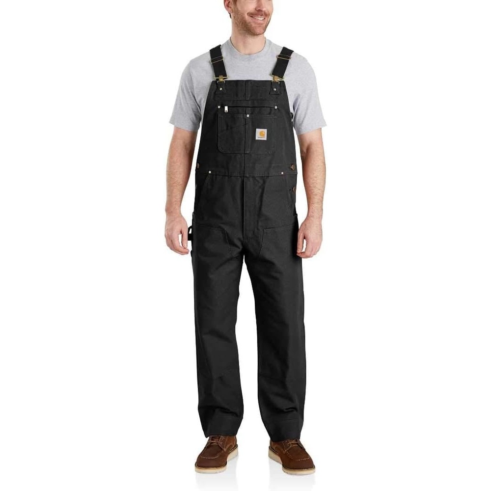 image:imageCarhartt Mens Iconic R01 Duck Bib OverallBlack