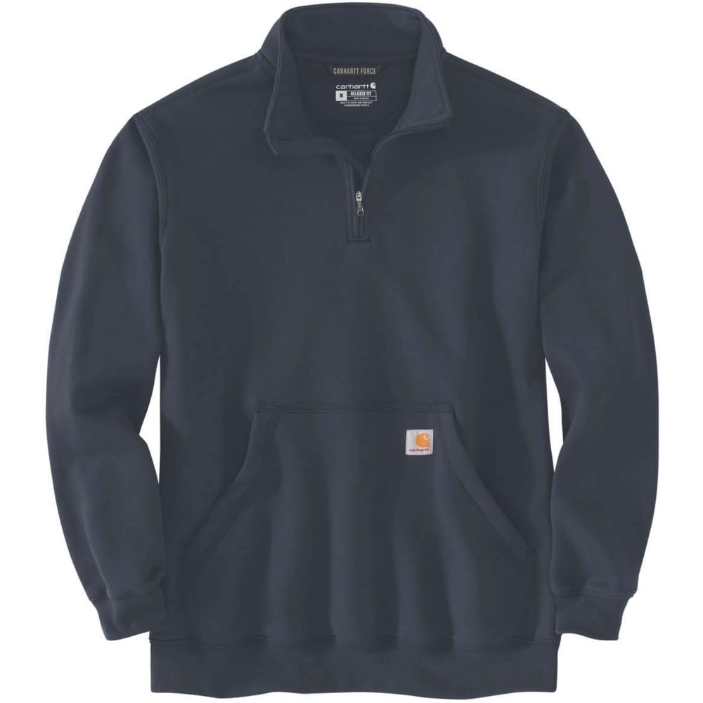 image:imageCarhartt Mens Marquette 14Zip MockNeck SweatshirtNew Navy