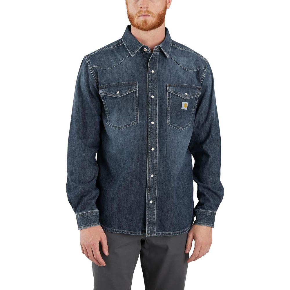 image:imageCarhartt Mens Montana Denim Relaxed LS ShirtWyatt