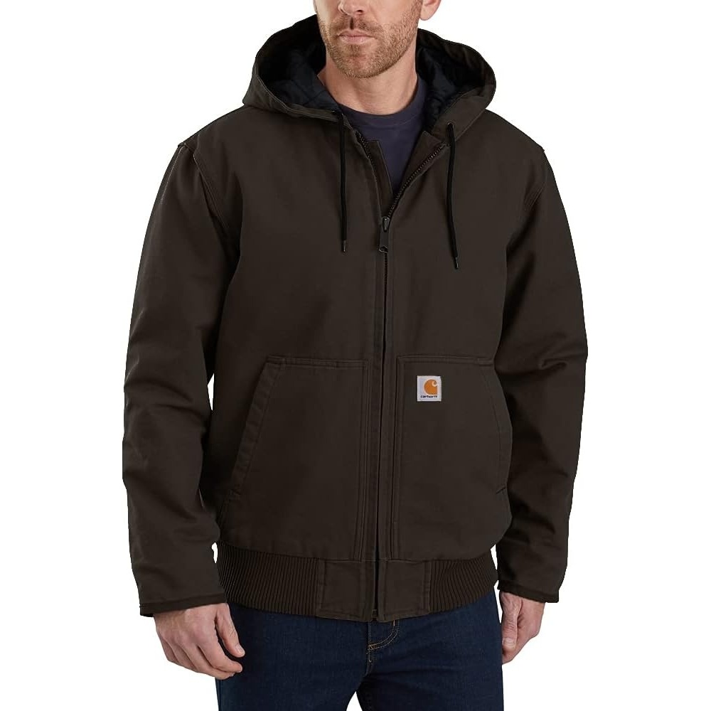 image:imageCarhartt Mens Washed Duck Active JacDark Brown