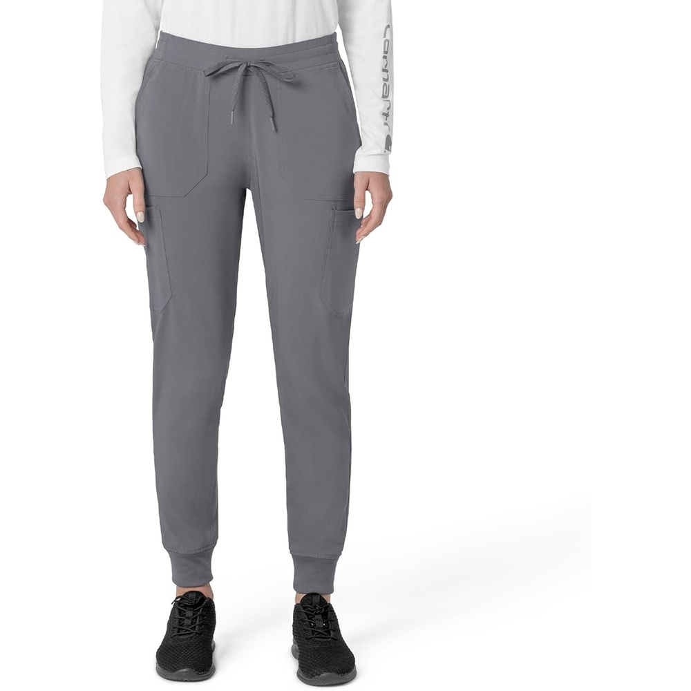 image:imageCarhartt Scrubs C53110 Womens Force CrossFlex Modern Fit Cargo JoggePewter