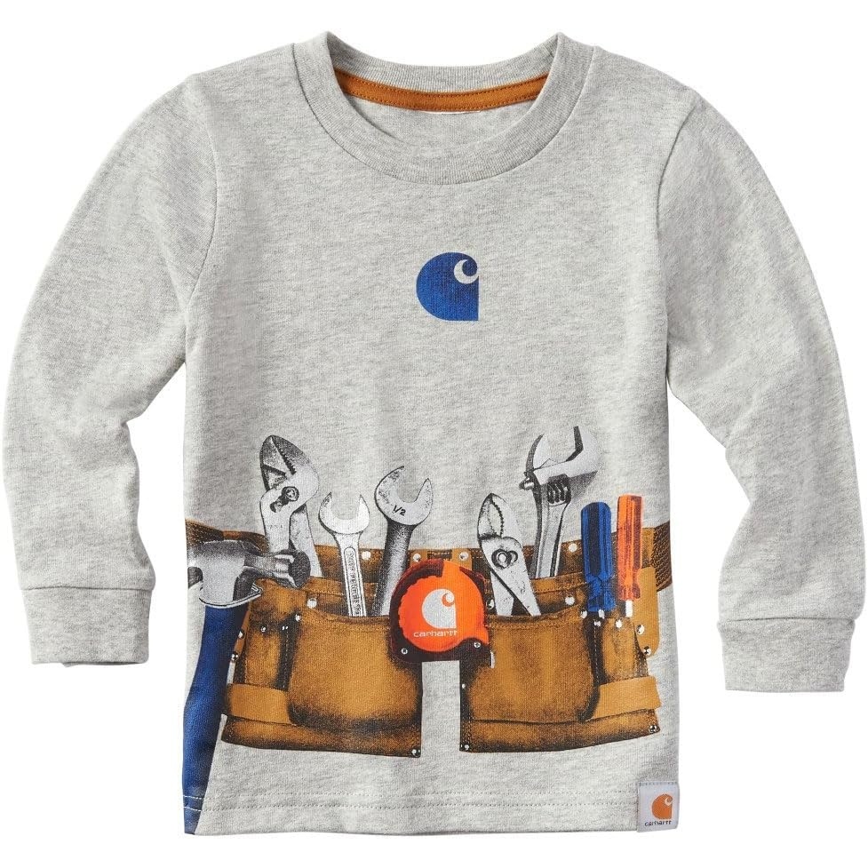 image:imageCarhartt Toddler Boys Long Sleeve Screen TShirtHeather