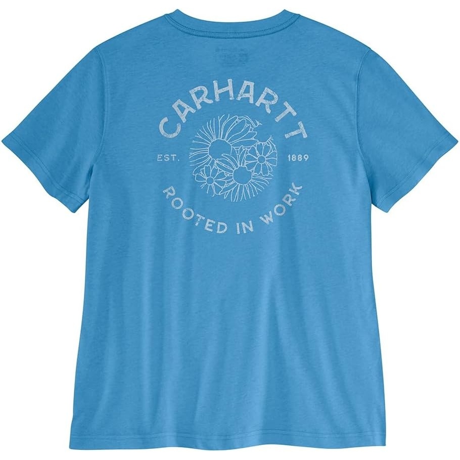 image:imageCarhartt Womens Tencel Fiber Series Loose Floral TShirtTranquil Blue