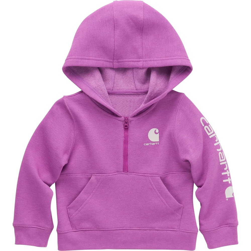 image:imageCarhartt girls Longsleeve Halfzip Hooded SweatshirtIris Orchid Purple