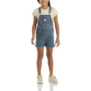 Carhartt Baby Loose Fit Jean Overall Shorts Denim Shortalls(Medium Wash Denim)