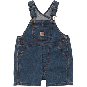 Carhartt Baby Loose Fit Jean Overall Shorts Denim Shortalls(Medium Wash Denim (Loose Fit))