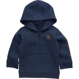 Carhartt Boys Half-Zip Hooded Pullover Sweatshirt(Dark Denim)