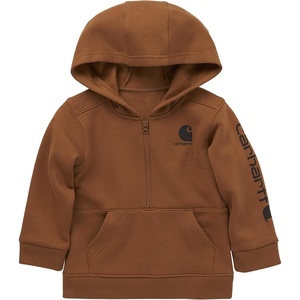 Carhartt Kid’s CA6273 Long-Sleeve Half-Zip Sweatshirt – Boys(Carhartt Brown)