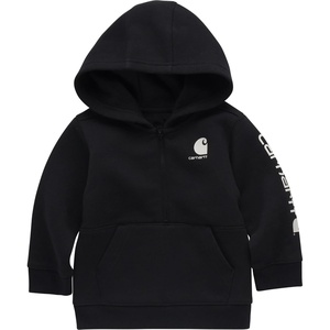 Carhartt Kid’s CA6273 Long-Sleeve Half-Zip Sweatshirt – Boys(Caviar Black)