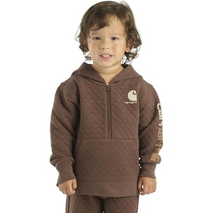Carhartt Kid’s CA6273 Long-Sleeve Half-Zip Sweatshirt – Boys(Chestnut Brown)