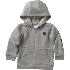 Carhartt Kid’s CA6273 Long-Sleeve Half-Zip Sweatshirt – Boys(Grey Heather)