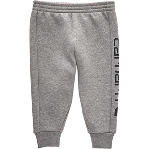 Carhartt Kid’s CK8427 Fleece Logo Sweatpant – Boys(Charcoal Grey Heather)