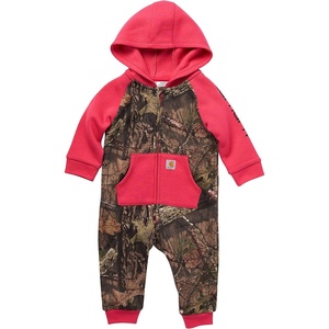 Carhartt Kid’s CM9732 Long-Sleeve Fleece Zip-Front Hooded Coverall – Girls(Mossy Oak)