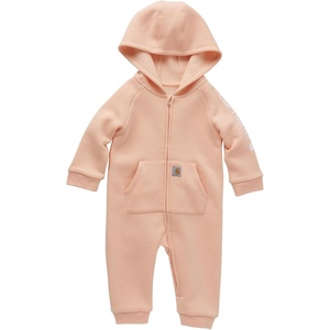 Carhartt Kid’s CM9732 Long-Sleeve Fleece Zip-Front Hooded Coverall – Girls(Orchid Petal Purple)