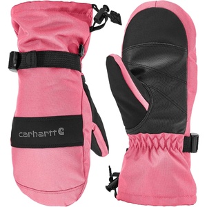 Carhartt Kid’s GL0845J Junior’s Waterproof Insulated Gauntlet Mitt(Pink Lemonade/Black)