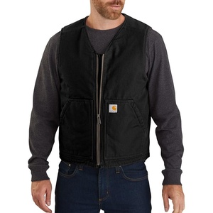 Carhartt Men’s 104394 Washed Duck Vest – Sherpa Lined(Black)