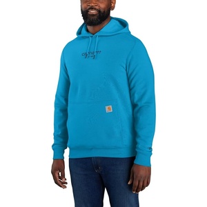 Carhartt Men’s 106655 Force® Relaxed Fit Lightweight Logo Graphic Sweat(Atomic Blue)