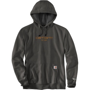 Carhartt Men’s 106655 Force® Relaxed Fit Lightweight Logo Graphic Sweat(Carbon Heather/Carhartt Brown)