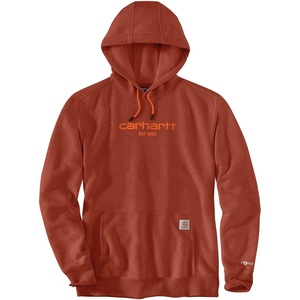 Carhartt Men’s 106655 Force® Relaxed Fit Lightweight Logo Graphic Sweat(Saddle Red Heather)