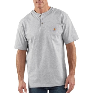 Carhartt Men’s Dearborn Loose Henley T-Shirt(Heather Grey)