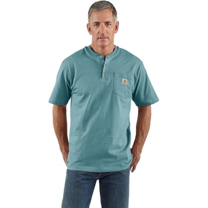 Carhartt Men’s Dearborn Loose Henley T-Shirt(Summer Blue Heather)
