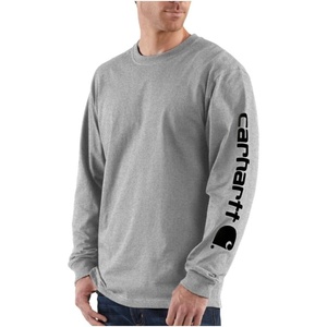 Carhartt Men’s Dearborn Loose LS Logo T-Shirt(Heather Grey)