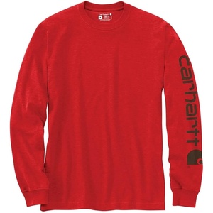 Carhartt Men’s Dearborn Loose LS Logo T-Shirt(Mixed Currant)