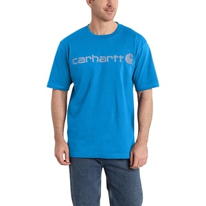 Carhartt Men’s Dearborn Loose Logo T-Shirt(Blue Glow)