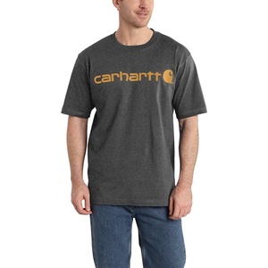 Carhartt Men’s Dearborn Loose Logo T-Shirt(Carbon Heather)