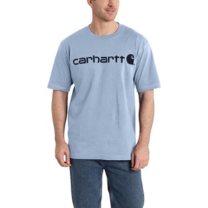 Carhartt Men’s Dearborn Loose Logo T-Shirt(Fog Blue)
