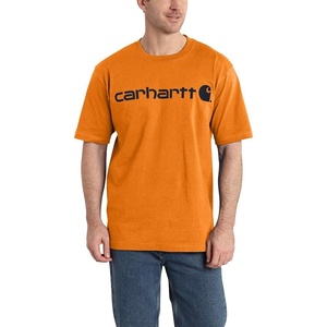 Carhartt Men’s Dearborn Loose Logo T-Shirt(Marmalade Heather)