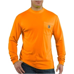 Carhartt Men’s Force Relaxed Color Enhanced LS T-Shirt(Bright Orange)