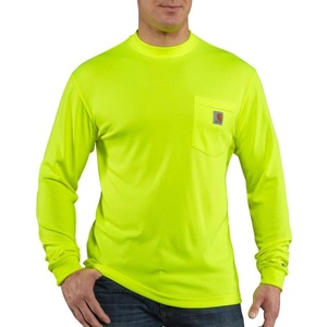 Carhartt Men’s Force Relaxed Color Enhanced LS T-Shirt(Brite Lime)