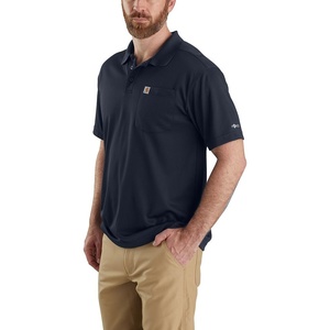 Carhartt Men’s Force Relaxed Fit Lightweight Short-Sleeve Pocket Polo(Navy Closeout)