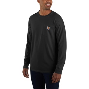 Carhartt Men’s Force Relaxed Fit Midweight Long-Sleeve Pocket T-Shirt(Black)
