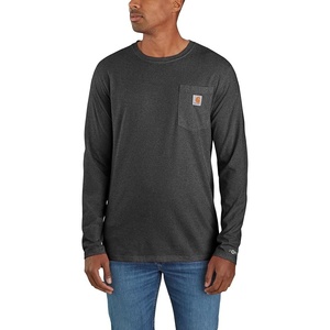Carhartt Men’s Force Relaxed Fit Midweight Long-Sleeve Pocket T-Shirt(Carbon Heather)