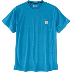 Carhartt Men’s Force Relaxed Fit Midweight Short-Sleeve Pocket T-Shirt(Atomic Blue)