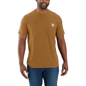 Carhartt Men’s Force Relaxed Fit Midweight Short-Sleeve Pocket T-Shirt(Carhartt Brown)