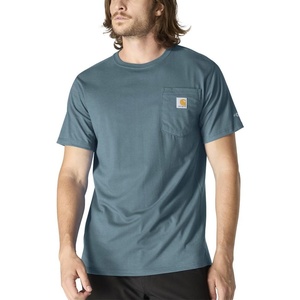 Carhartt Men’s Force Relaxed Fit Midweight Short-Sleeve Pocket T-Shirt(Harbor Teal Heather)