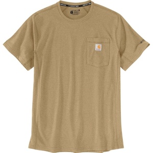 Carhartt Men’s Force Relaxed Fit Midweight Short-Sleeve Pocket T-Shirt(Sandstone Heather)