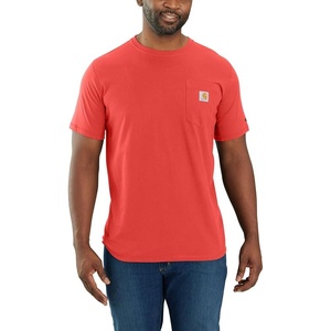 Carhartt Men’s Force Relaxed Fit Midweight Short-Sleeve Pocket T-Shirt(Tanager Red)