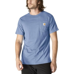Carhartt Men’s Force Relaxed Fit Midweight Short-Sleeve Pocket T-Shirt(Workwear Blue)