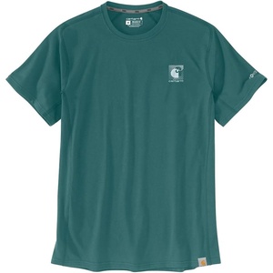 Carhartt Men’s Force Relaxed Logo T-Shirt(Transformative Teal)
